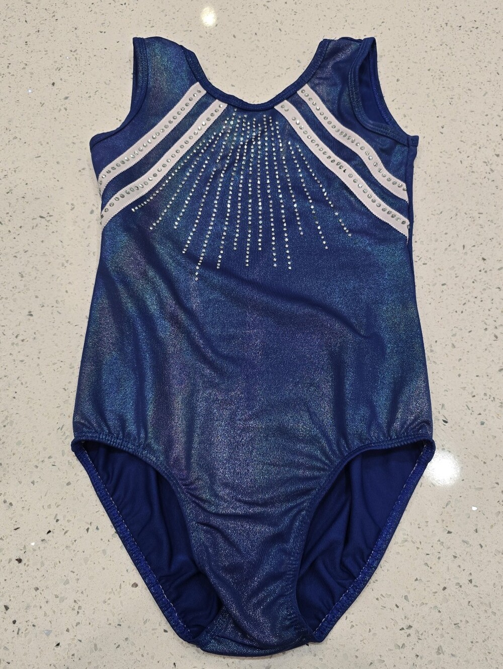 Sparkly Blue Gymnastics Leotard 10A